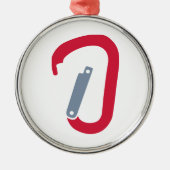 Klettern carabiner silbernes ornament (Vorne)