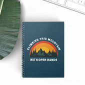 Klettern dieses Berges Retro Christlich Notizblock