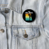 Klettern, Dieses Mädchen rockt, Bouldern, Berg Button (Beispiel)