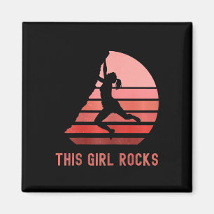 Klettern, Dieses Mädchen rockt, Bouldern, Berg Magnet