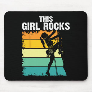Klettern, Dieses Mädchen rockt, Bouldern, Berg Mousepad