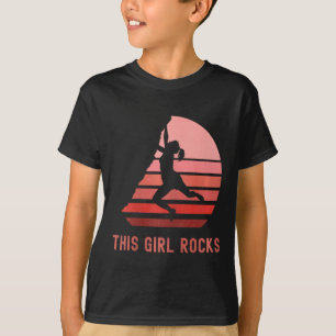 Klettern, Dieses Mädchen rockt, Bouldern, Berg T-Shirt