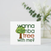 Klettern eines Baums Postkarte (Stehend Vorderseite)