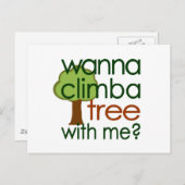Klettern eines Baums Postkarte (Vorne/Hinten)