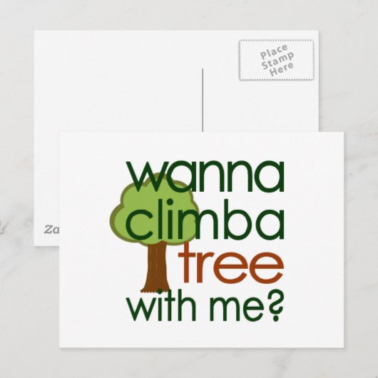 Klettern eines Baums Postkarte (Vorne/Hinten)