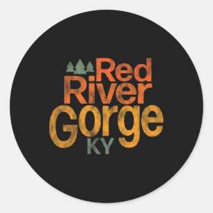 Klettern für Red River Gorge-Kletterer und Wandere Runder Aufkleber