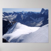 Klettern im Mont Blanc, Chamonix, Frankreich Poster (Vorne)