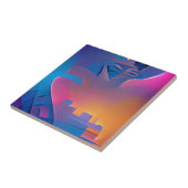 Klettern im Traumturm abstrakte digitale Kunst Fliese (Seite)