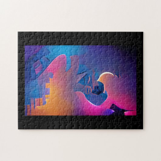 Klettern im Traumturm abstrakte digitale Kunst Puzzle (Horizontal)