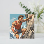 Klettern in den Schweizer Alpen Feiertagskarte (Stehend Vorderseite)