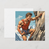 Klettern in den Schweizer Alpen Feiertagskarte (Vorne/Hinten)