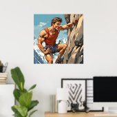 Klettern in den Schweizer Alpen Print Poster (Heimbüro)