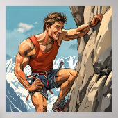 Klettern in den Schweizer Alpen Print Poster (Vorne)