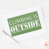 Klettern ist draußen rechteckiger aufkleber (Umschlag)
