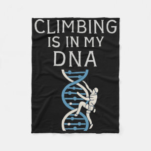 Klettern ist in meiner DNA-Helix-Grafik  Fleecedecke