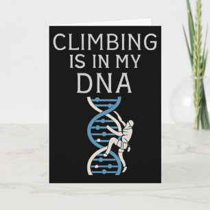 Klettern ist in meiner DNA-Helix Grafik Karte