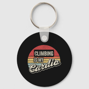 Klettern ist mein Cardio Vintage Retro Felsenklett Schlüsselanhänger