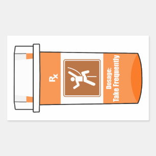 Klettern ist mein Medikament Rechteckiger Aufkleber