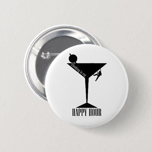Klettern ist meine glückliche Stunde Button (Vorne & Hinten)
