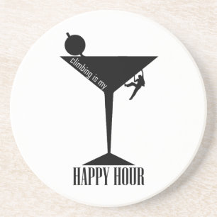 Klettern ist meine glückliche Stunde Getränkeuntersetzer