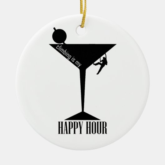 Klettern ist meine glückliche Stunde Keramik Ornament (Vorne)