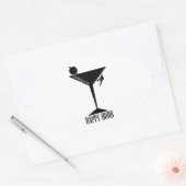 Klettern ist meine glückliche Stunde Ovaler Aufkleber (Umschlag)