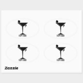 Klettern ist meine glückliche Stunde Ovaler Aufkleber (Blatt)