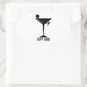 Klettern ist meine glückliche Stunde Ovaler Aufkleber (Tasche)