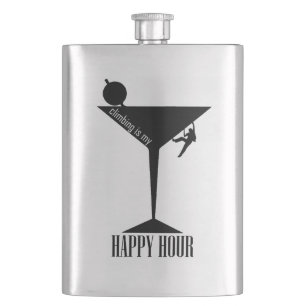 Klettern ist meine Happy Hour Flachmann