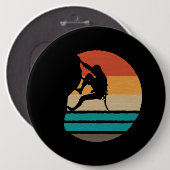 Klettern Klettern Retro Button (Vorne & Hinten)