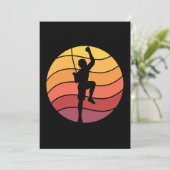 Klettern Klettern Retro Einladung (Stehend Vorderseite)