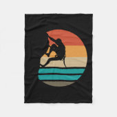 Klettern Klettern Retro Fleecedecke (Vorderseite)