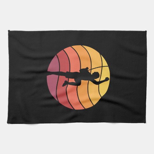 Klettern Klettern Retro Geschirrtuch (Horizontal)