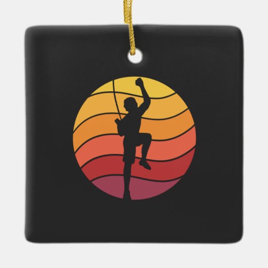 Klettern Klettern Retro Keramikornament (Vorderseite)