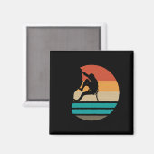 Klettern Klettern Retro Magnet (Vorderseite/Rückseite)