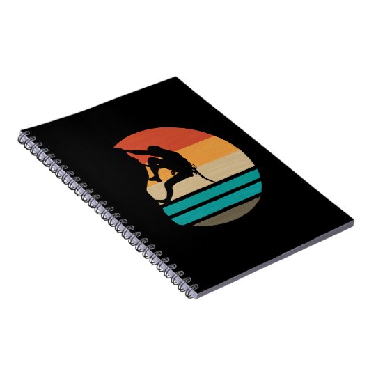 Klettern Klettern Retro Notizblock (Rechte Seite)