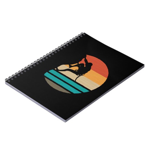 Klettern Klettern Retro Notizblock (Linke Seite)