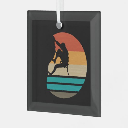 Klettern Klettern Retro Ornament Aus Glas (Vorderseite links)