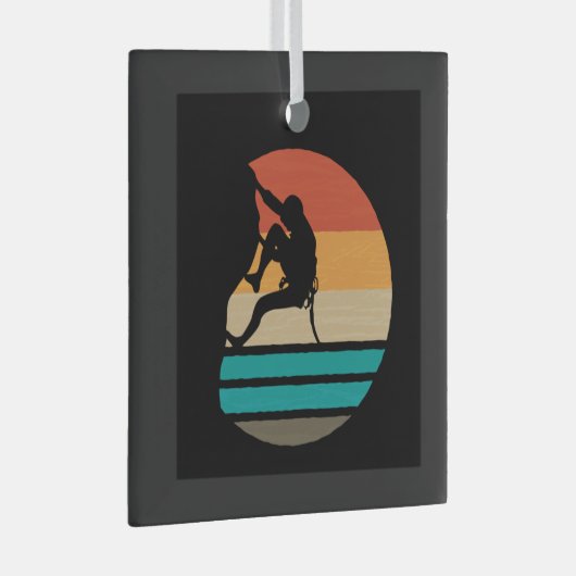 Klettern Klettern Retro Ornament Aus Glas (Vorderseite Rechts)