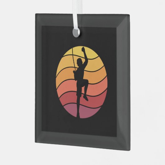 Klettern Klettern Retro Ornament Aus Glas (Vorderseite links)