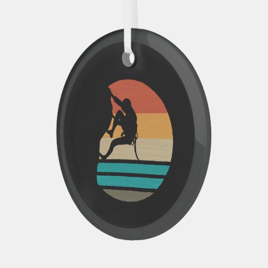 Klettern Klettern Retro Ornament Aus Glas (Vorderseite links)