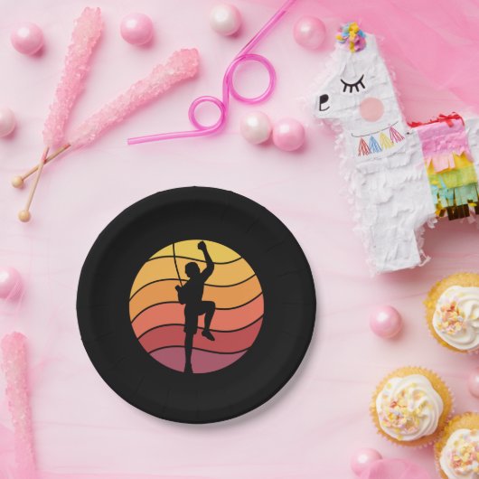Klettern Klettern Retro Pappteller (Party)