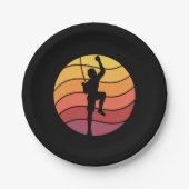 Klettern Klettern Retro Pappteller (Vorderseite)