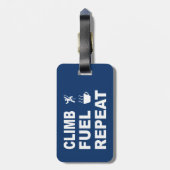 Klettern, Kraftstoff, wiederholen Gepäckanhänger (Rückseite vertikal)