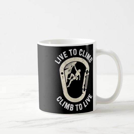 Klettern Live To Climb Kaffeetasse (Rechts)
