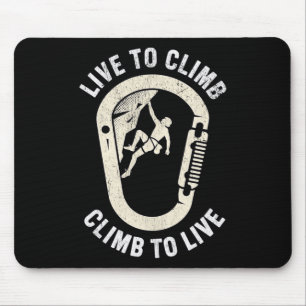 Klettern Live To Climb Mousepad