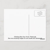 Klettern Man Door Knob Postkarte (Rückseite)