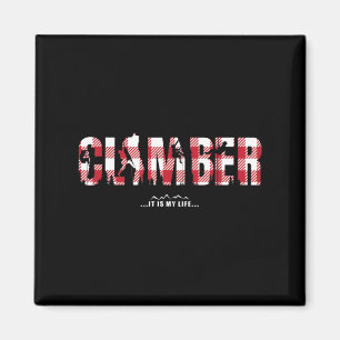 Klettern Moutain Buffalo Karierte Grafik Climber I Magnet