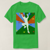 Klettern oder Bouldern von Mann an der Kletterwand T-Shirt (Design vorne)