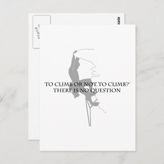 Klettern oder nicht klettern. postkarte (Vorne/Hinten)